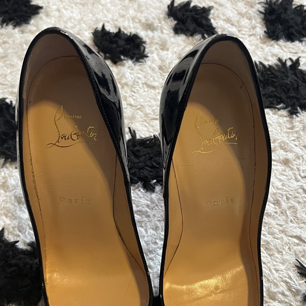 Christian Louboutin size 37.5 so Kate 120 Glossy Black Stiletto Heels - Picture 4 of 12